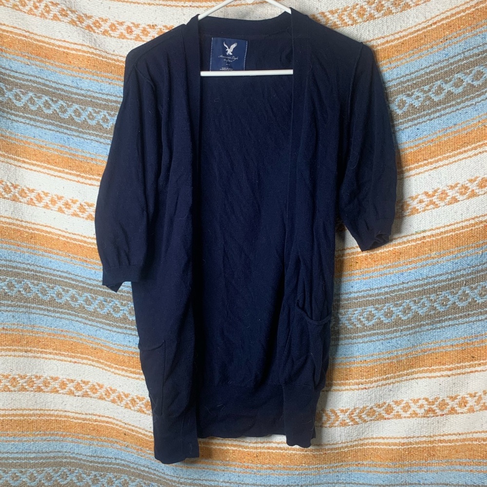 American eagle outfitters dark blue cardigan
